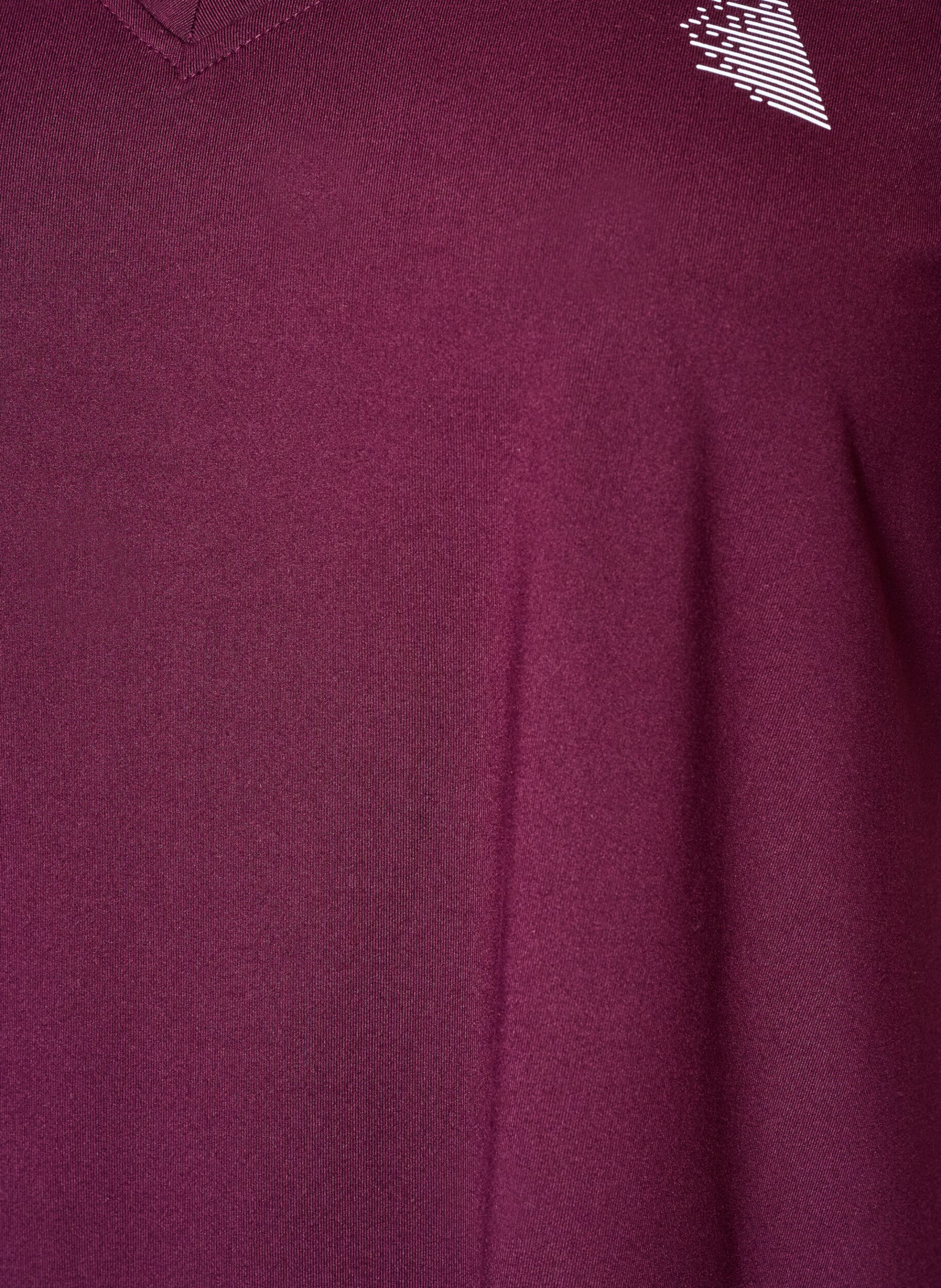 ZizziV&auml;lj&auml; treenipaita, jossa on V-p&auml;&auml;ntie, Violetti, Packshot image number 2