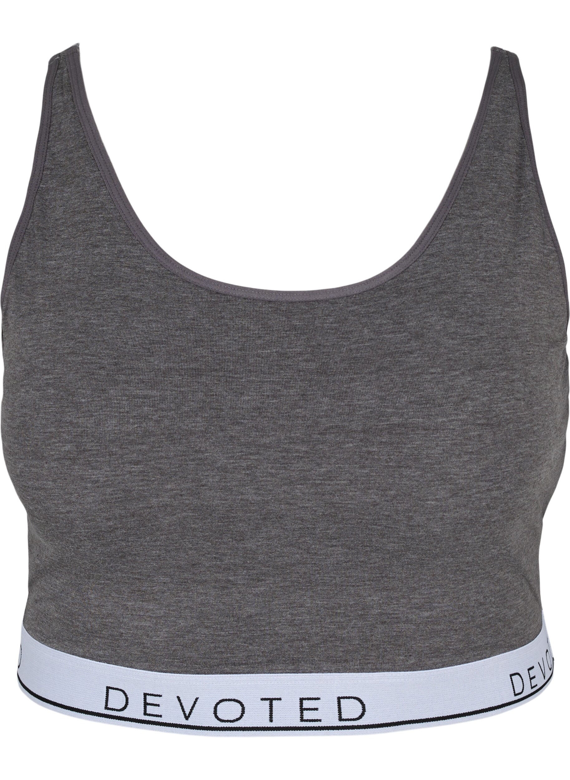 Zizzi Meleeratut rintaliivit s&auml;&auml;dett&auml;vill&auml; olkaimilla , Medium Grey Melange, Packshot image number 0