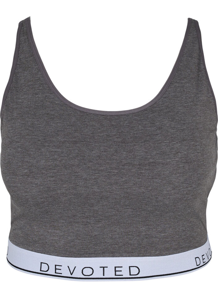 Meleeratut rintaliivit säädettävillä olkaimilla , Medium Grey Melange, Packshot image number 0