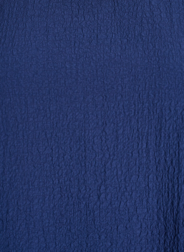 Lyhyt mekko, jossa on ryppyinen pinta ja lyhyet hihat, Sininen, Packshot image number 2