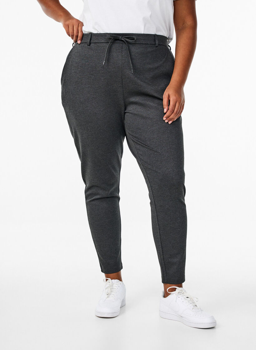 Cropped Maddison-housut, Harmaa, Model image number 2