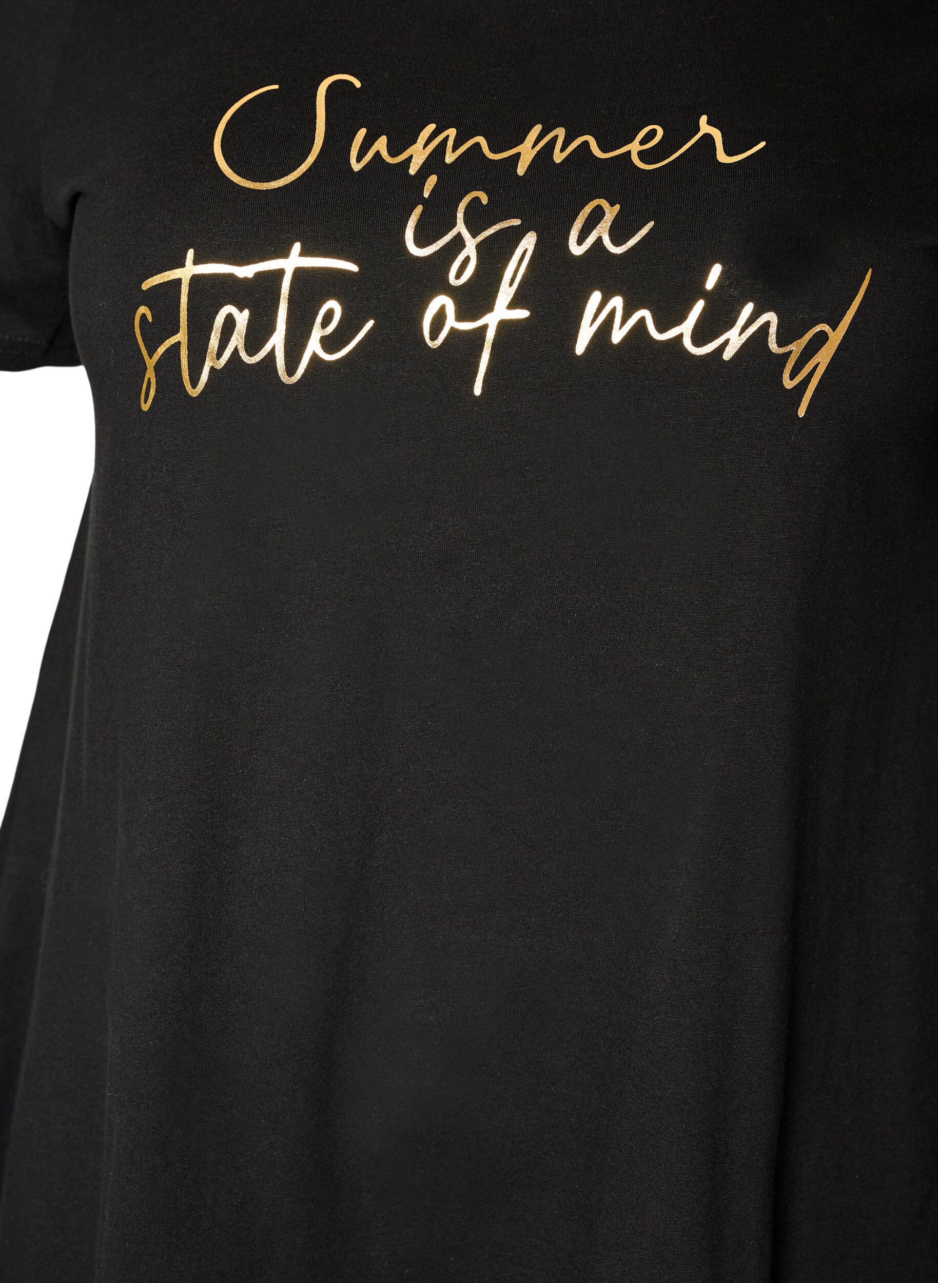 ZizziT-paita py&ouml;re&auml;ll&auml; p&auml;&auml;ntiell&auml; ja A-linjaisella mallilla, Musta, Packshot image number 2