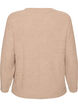 Neulepusero ribbineuloksella ja nappiyksityiskohdilla, Beige, Packshot image number 1