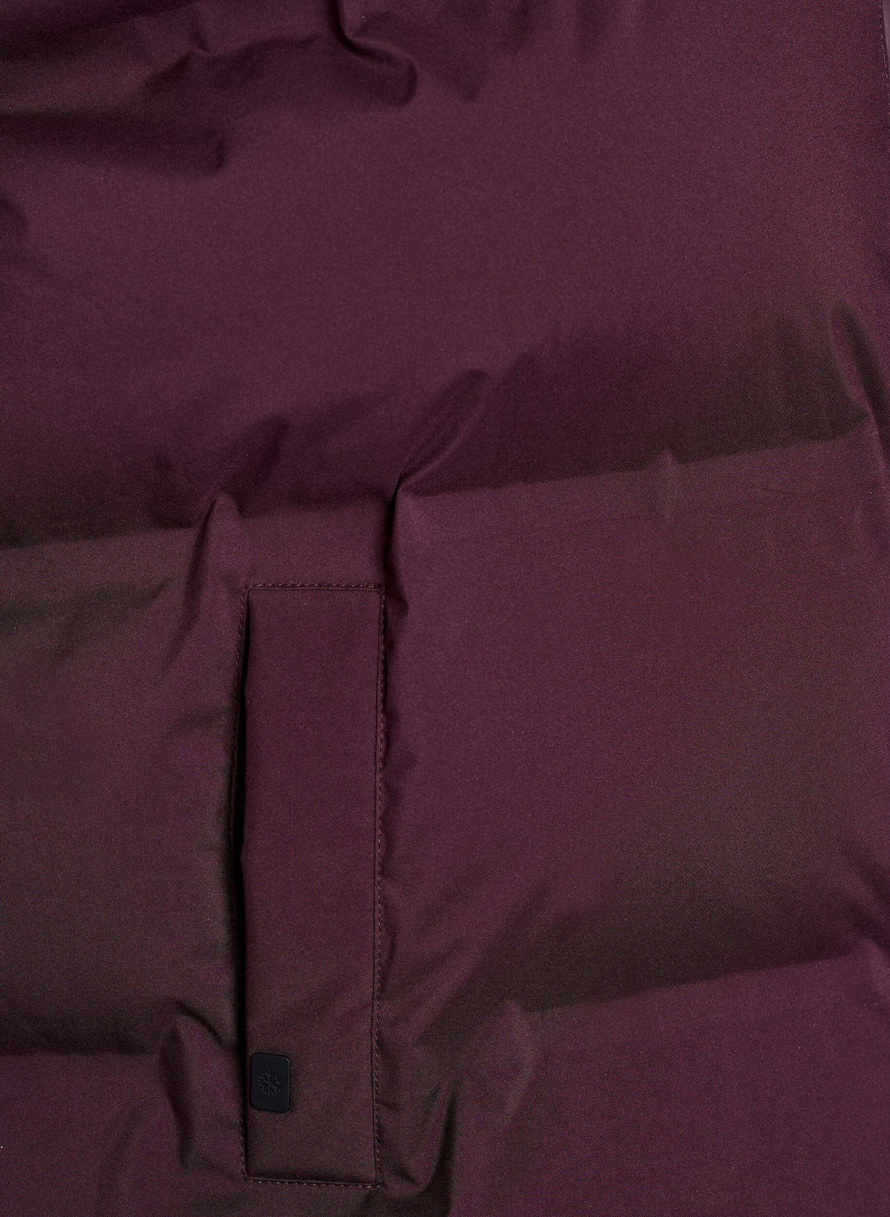 Zizzi Lyhyt toppaliivi korkealla kauluksella, Tumma Bordeaux, Packshot image number 3