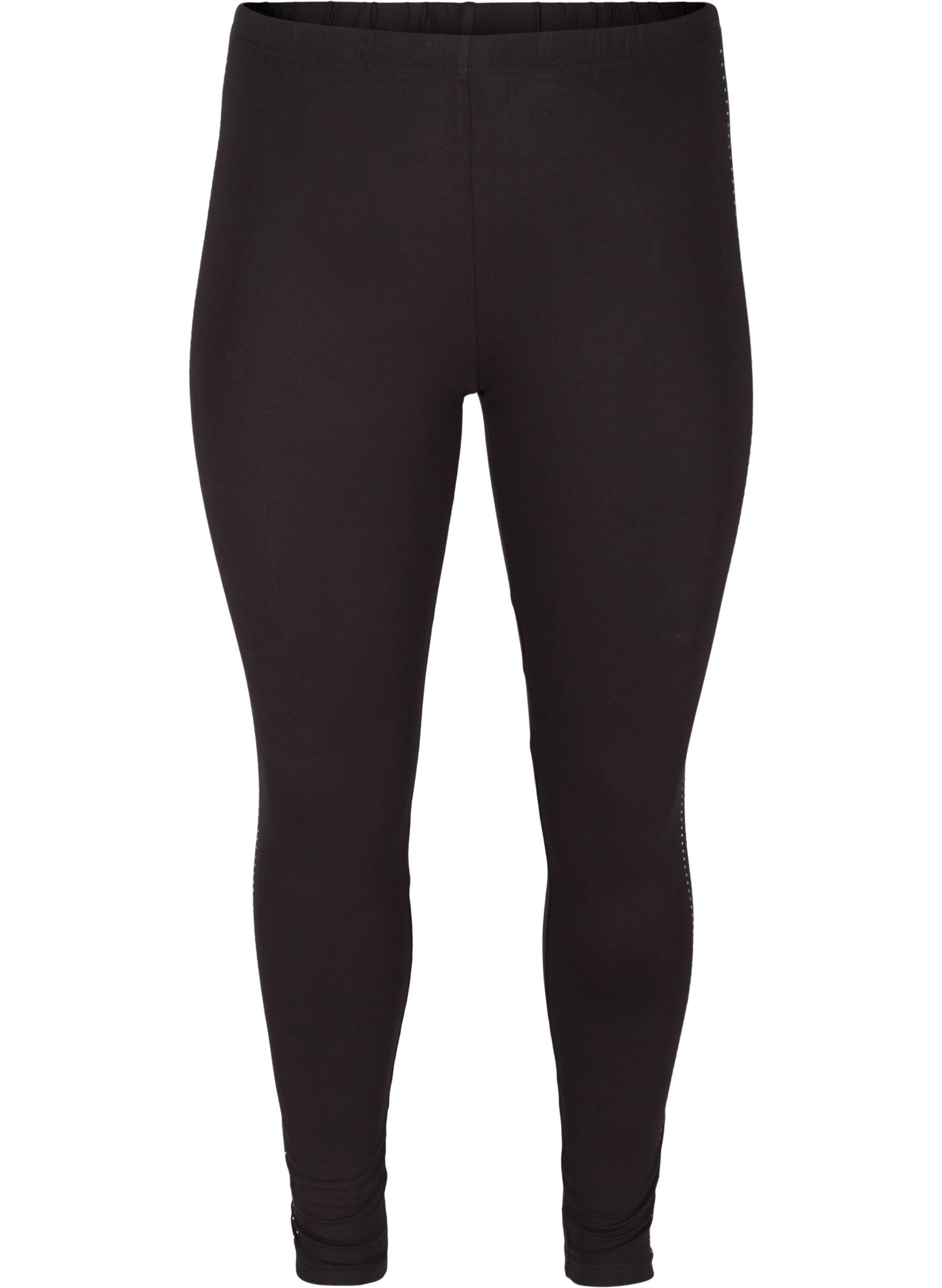 ZizziViskoosileggingsit koristekivill&auml;, Black, Packshot image number 0