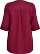 Puuvillamusliinitunika brodeeratulla pitsill&auml;, Tumma Bordeaux, Packshot image number 1