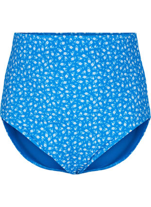 Todella korkeavyötäröinen bikinialaosa kukkakuosilla, Blue Flower Print, Packshot image number 0
