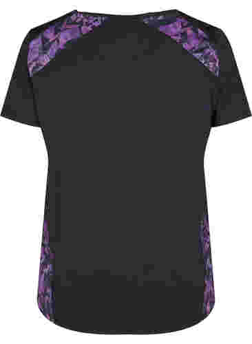 T-paita treeniin painatuksilla, Black, Packshot image number 1