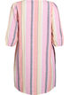 Lyhyt mekko pellavasta ja viskoosista, 3/4-hihoilla., Keltainen, Packshot image number 1