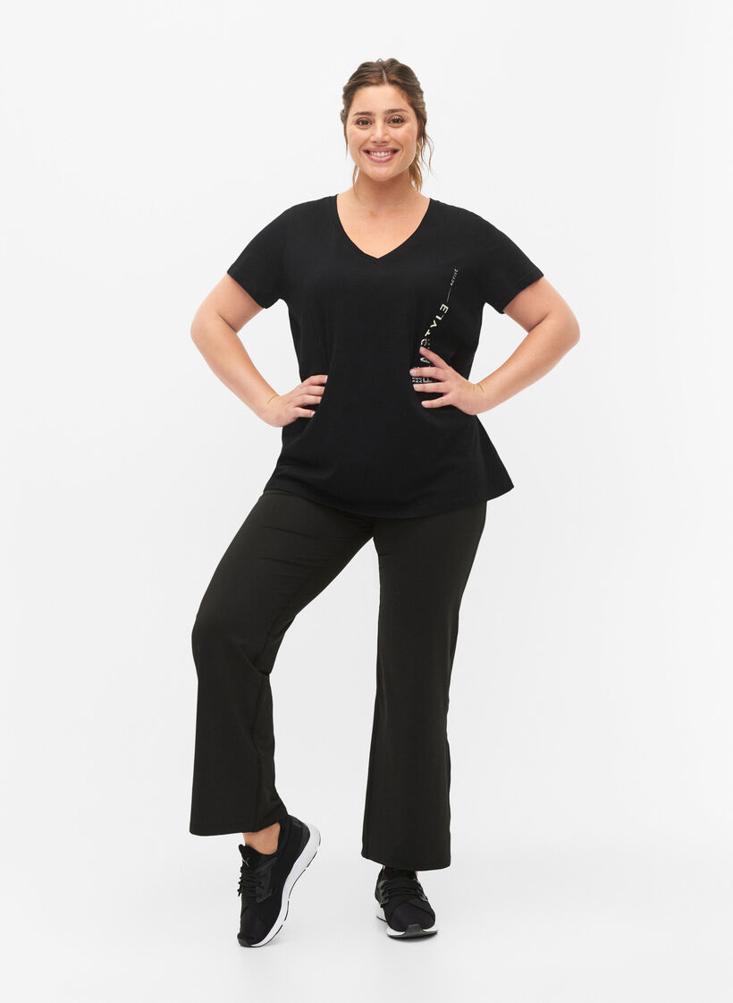 Puuvillainen treeni-t-paita printillä, Black w. Playstyle, Model image number 2