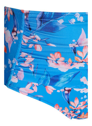 Ekstrakorkeavyötäröinen bikinialaosa kuosilla, Bright Blue Print, Packshot image number 2