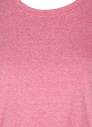 Meleerattu puuvillainen t-paita, Fuchsia Purple Mel. , Packshot image number 2