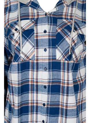 Ruudullinen paitatakki hupulla, Blue White Check, Packshot image number 2
