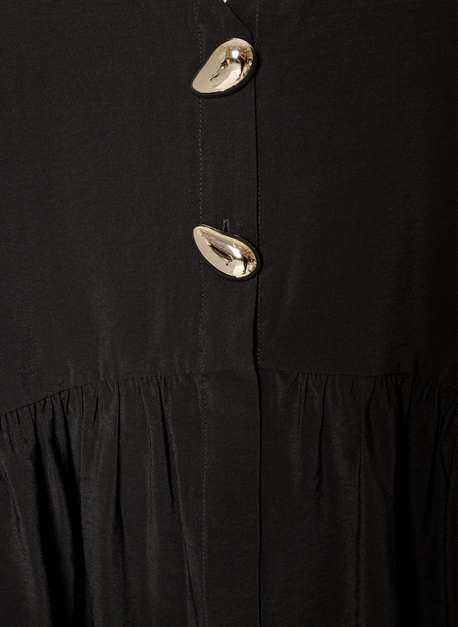 ZizziHihaton peplum-pusero koristenapeilla, Musta, Packshot image number 2