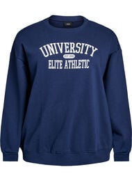 Collegepaita tekstiprintill&auml;, Sininen