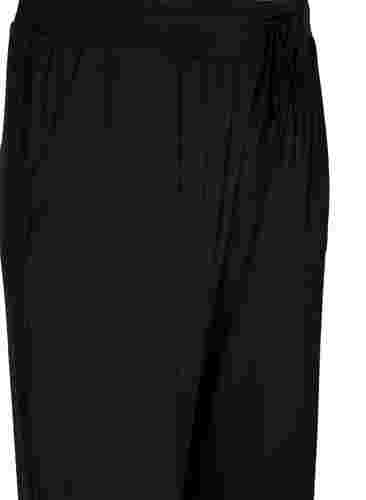 Viskoosiset treenitrikoot taskuilla, Black, Packshot image number 2