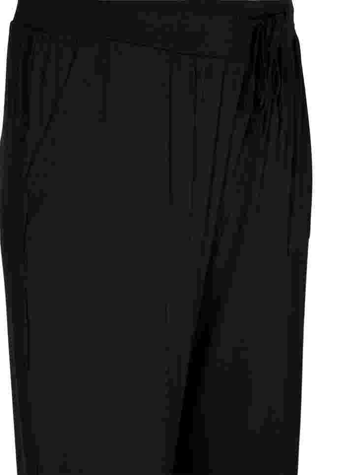 Viskoosiset treenitrikoot taskuilla, Black, Packshot image number 2