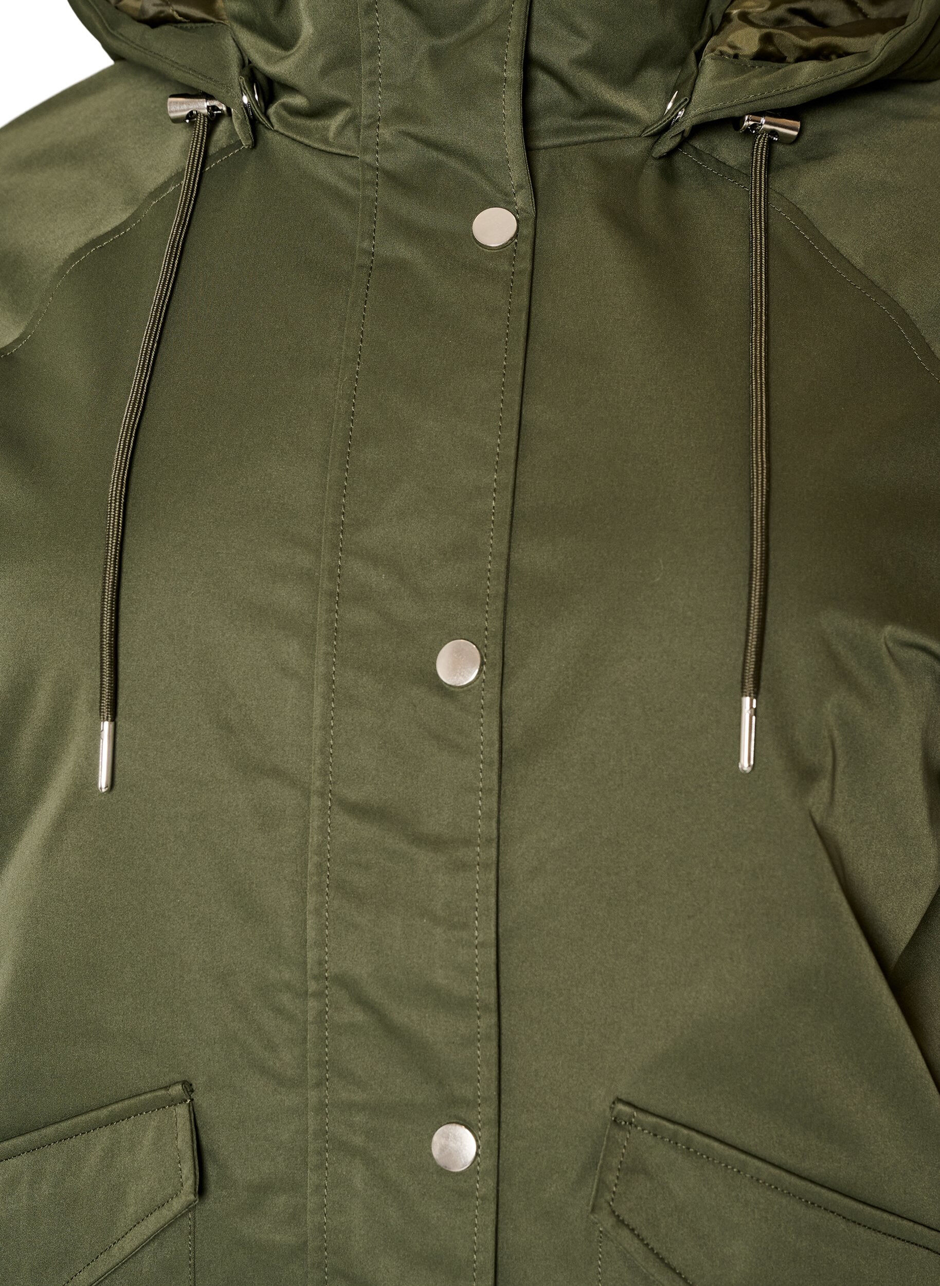 ZizziTopattu parka irrotettavalla hupulla, Vihre&auml;, Packshot image number 2