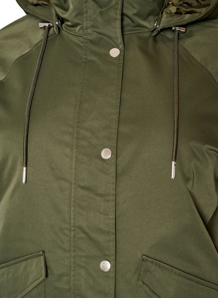 Topattu parka irrotettavalla hupulla, Vihre&auml;, Packshot image number 2
