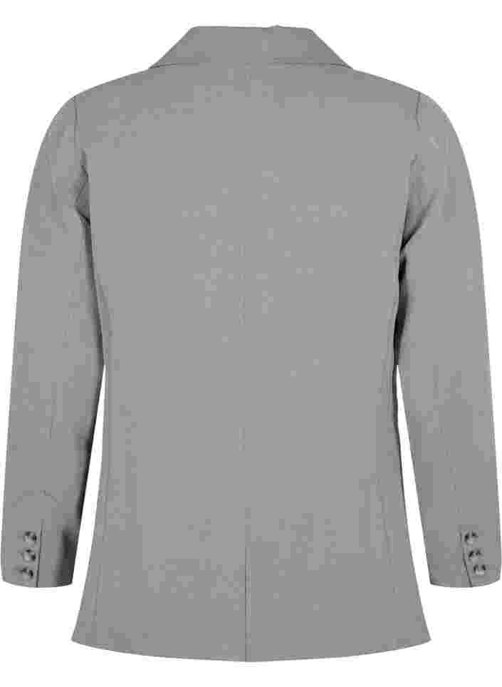 Yksinkertainen bleiseri taskuilla, Medium Grey Melange, Packshot image number 1