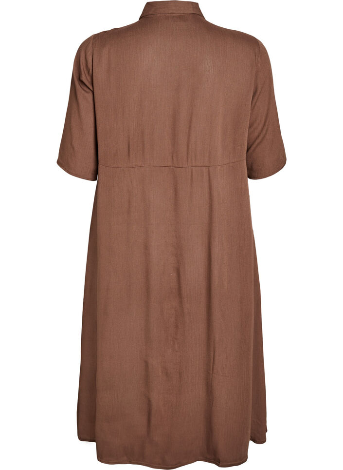 Lyhythihainen midipituinen paitamekko, Vihre&auml;, Packshot image number 1