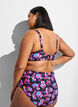 Kaarituelliset bikiniyl&auml;osa kuosilla, Violetti, Model image number 2