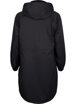 Tekninen takki, jossa on taskut ja huppu, Black, Packshot image number 1