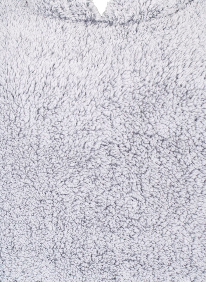 Oversized teddykangasmekko, jossa on tasku, Grey Melange, Packshot image number 2