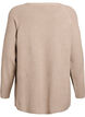 Neulepusero, jossa on vinoraitakuvio ja raglanhihat, Beige, Packshot image number 1