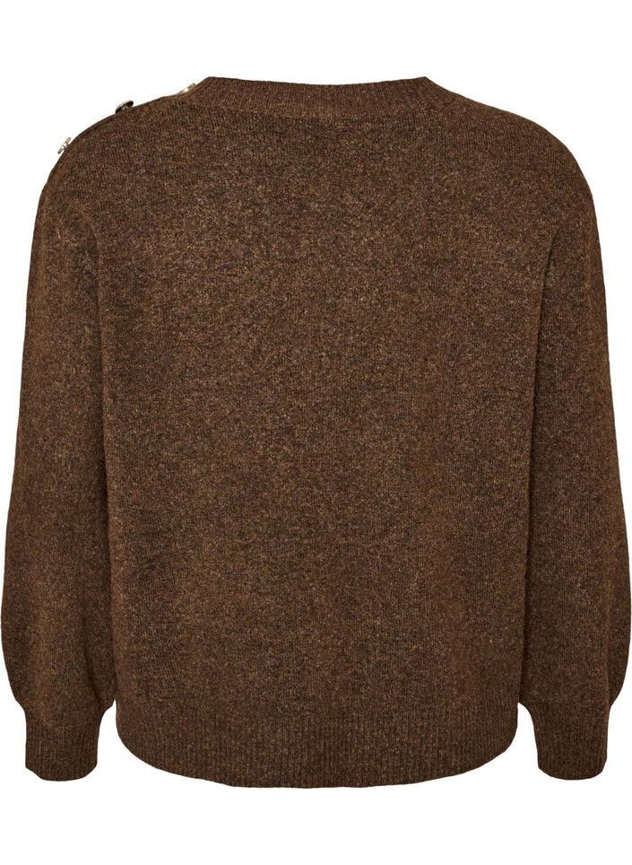 Neulepusero nappiyksityiskohdalla, Ruskea, Packshot image number 1