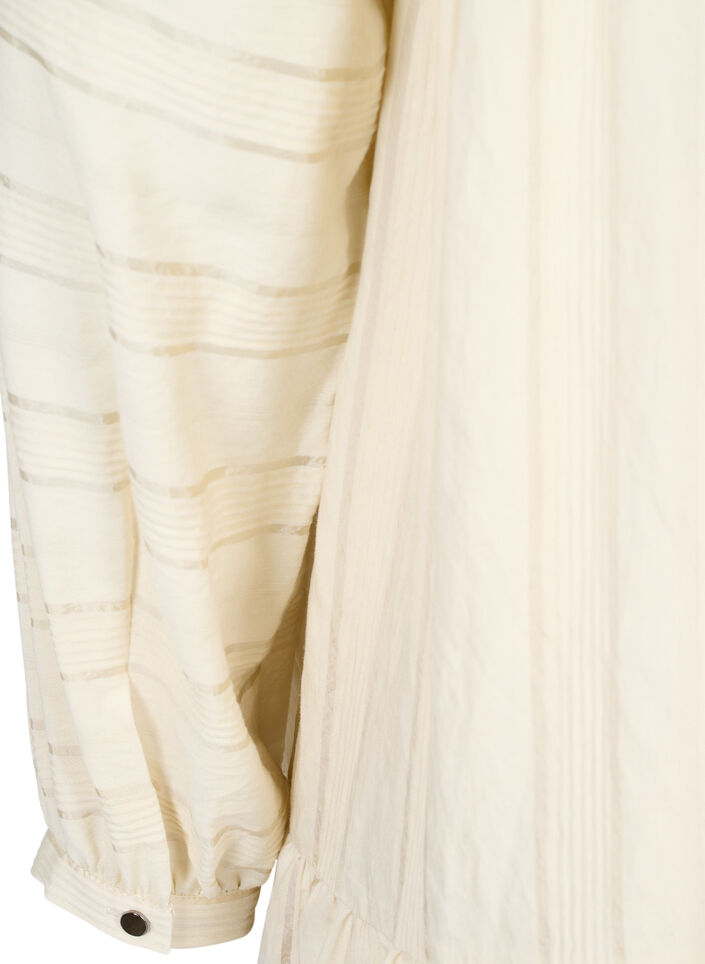 Viskoositunika kuviolla, napeilla ja pitkillä hihoilla , Fog, Packshot image number 3