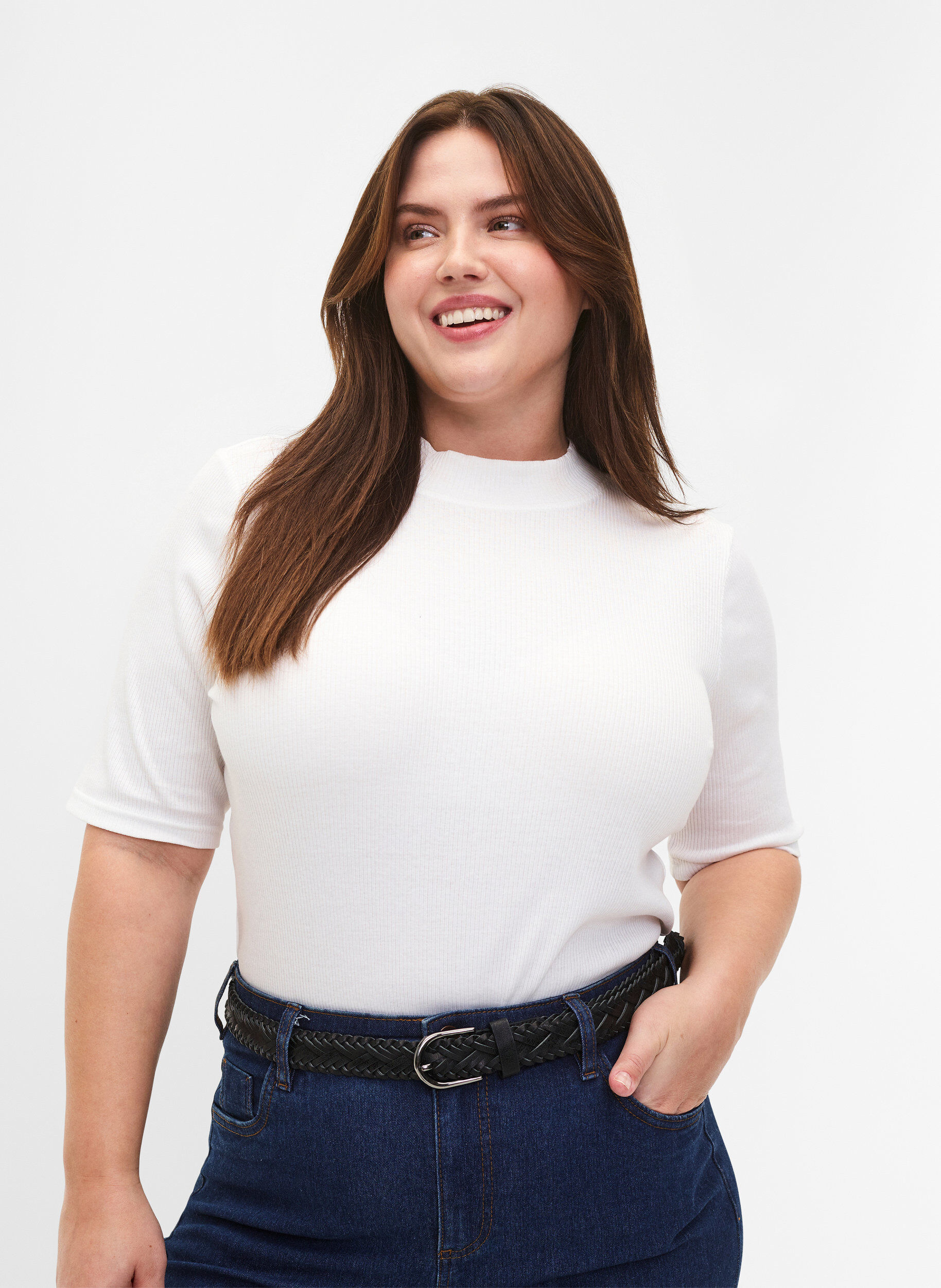 Zizzi Punottu vy&ouml;, Black, Model image number 0