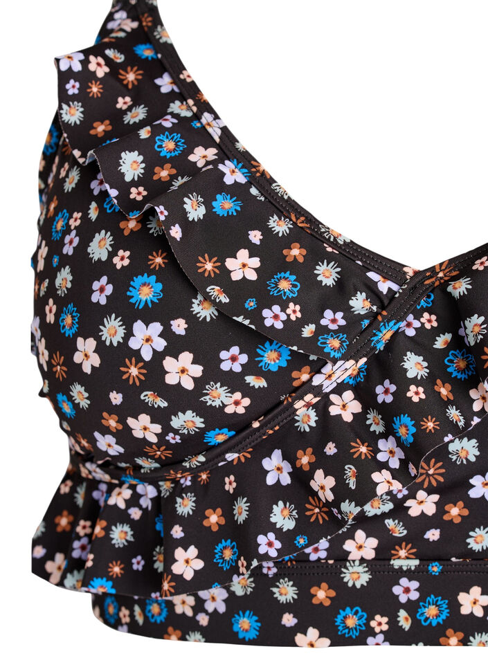  Kukallinen bikinien yl&auml;osa r&ouml;yhel&ouml;yksityiskohdilla, Ruskea, Packshot image number 2