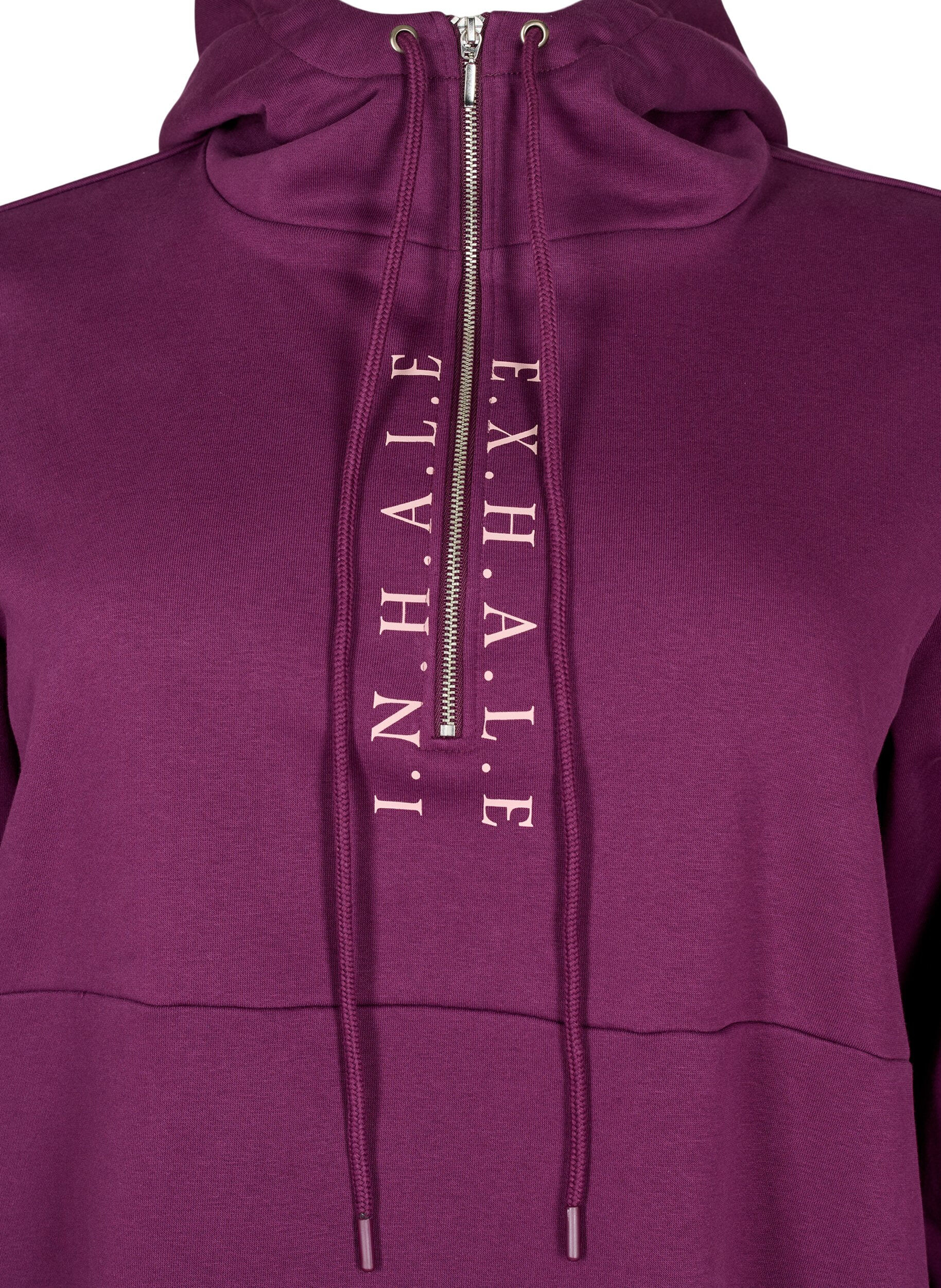 Zizzi Urheilullinen svetarimekko hupulla, Pickled Beet/SilverP, Packshot image number 2