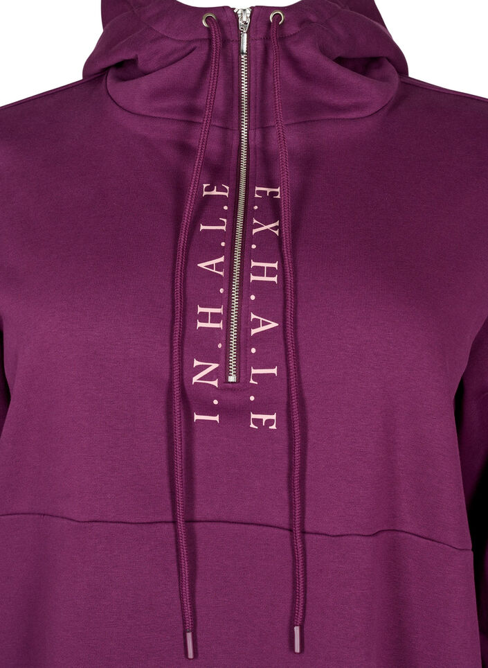 Urheilullinen svetarimekko hupulla, Pickled Beet/SilverP, Packshot image number 2