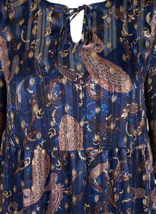 Pitkähihainen mekko kuosilla a-mallissa, Paisley Foil, Packshot image number 2