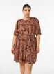 Mekko paisley-kuosilla ja solmittavalla vy&ouml;ll&auml;, Ruskea, Model image number 0