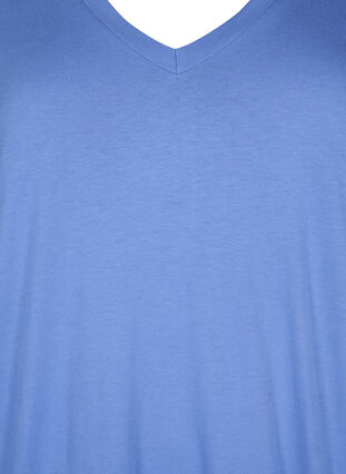 Yksivärinen oversize t-paita v-pääntiellä, Marina, Packshot image number 2
