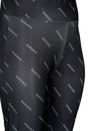 Teksti-tulosteiset leggingsit, Black Radiance, Packshot image number 2