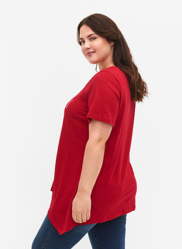 Puuvillainen t-paita lyhyillä hihoilla, Barbados Cherry BLES, Model image number 1