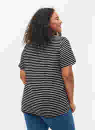 2 perus t-paitaa puuvillasta, Black/Black Stripe, Model