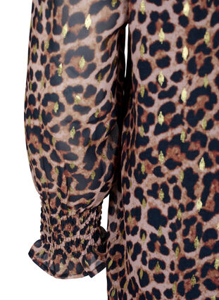 Kuosillinen, v-aukkoinen pusero pitkillä hihoilla, Leopard AOP, Packshot image number 3