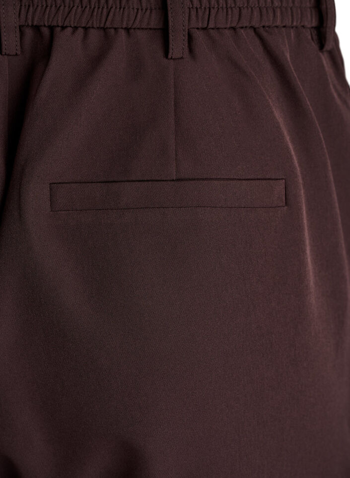 Housut taskuilla ja suorilla lahkeilla, Ruskea, Packshot image number 3