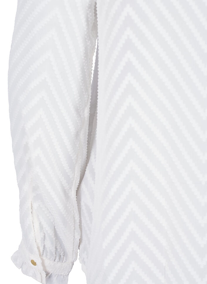 Paitapusero, jossa on röyhelöitä ja kuvioitu koostumus, Snow White, Packshot image number 3