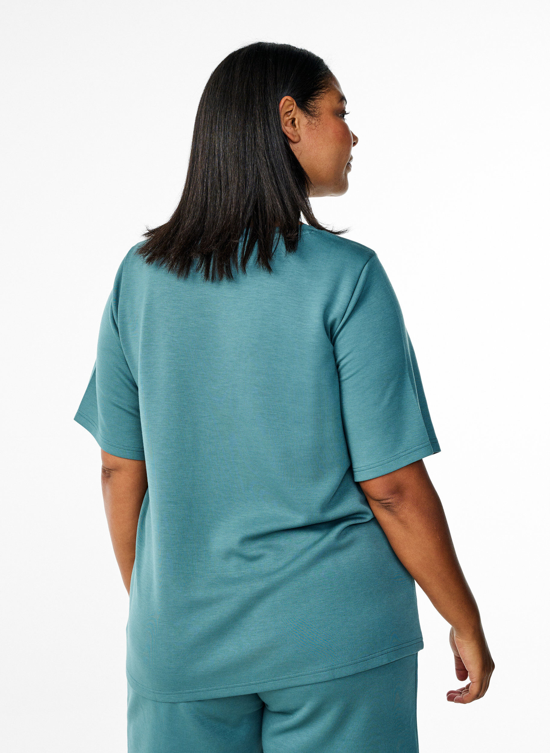 Zizzi T-paita modaalisekoitetta, Vihre&auml;, Model image number 2