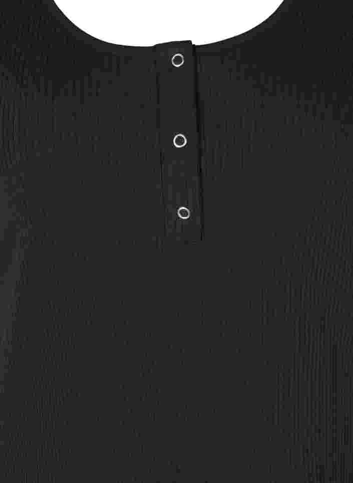 Toppi ribbimateriaalista pyöreällä pääntiellä , Black, Packshot image number 2
