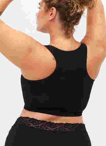 Saumattomat rintaliivit nyörillä, Black, Model image number 2