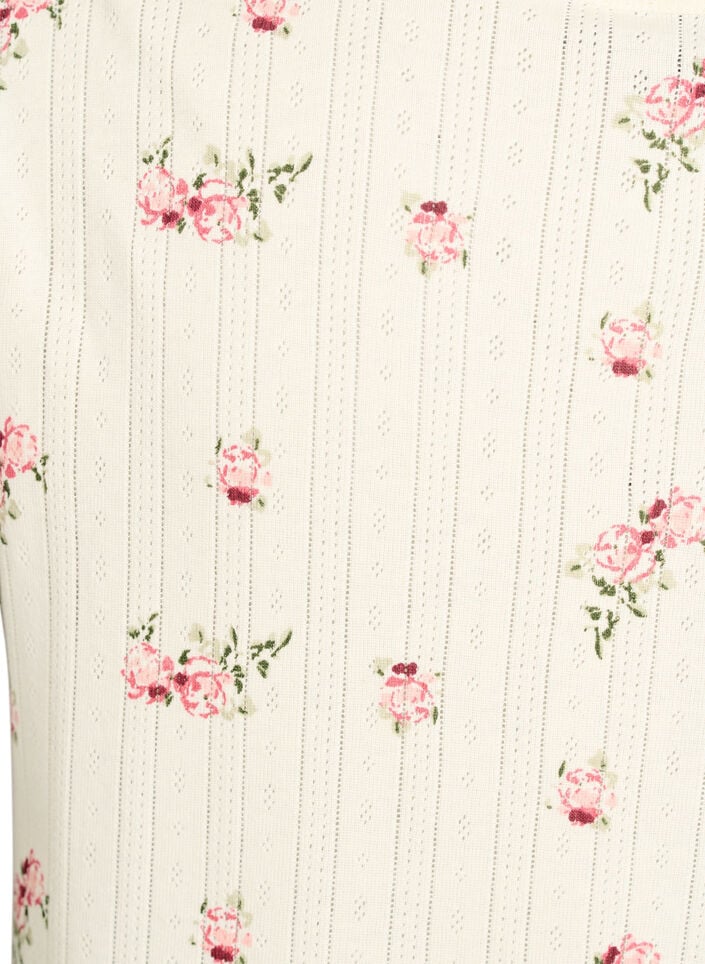 Luomupuuvillainen pyjamapaita lyhyill&auml; hihoilla, Vanilja, Packshot