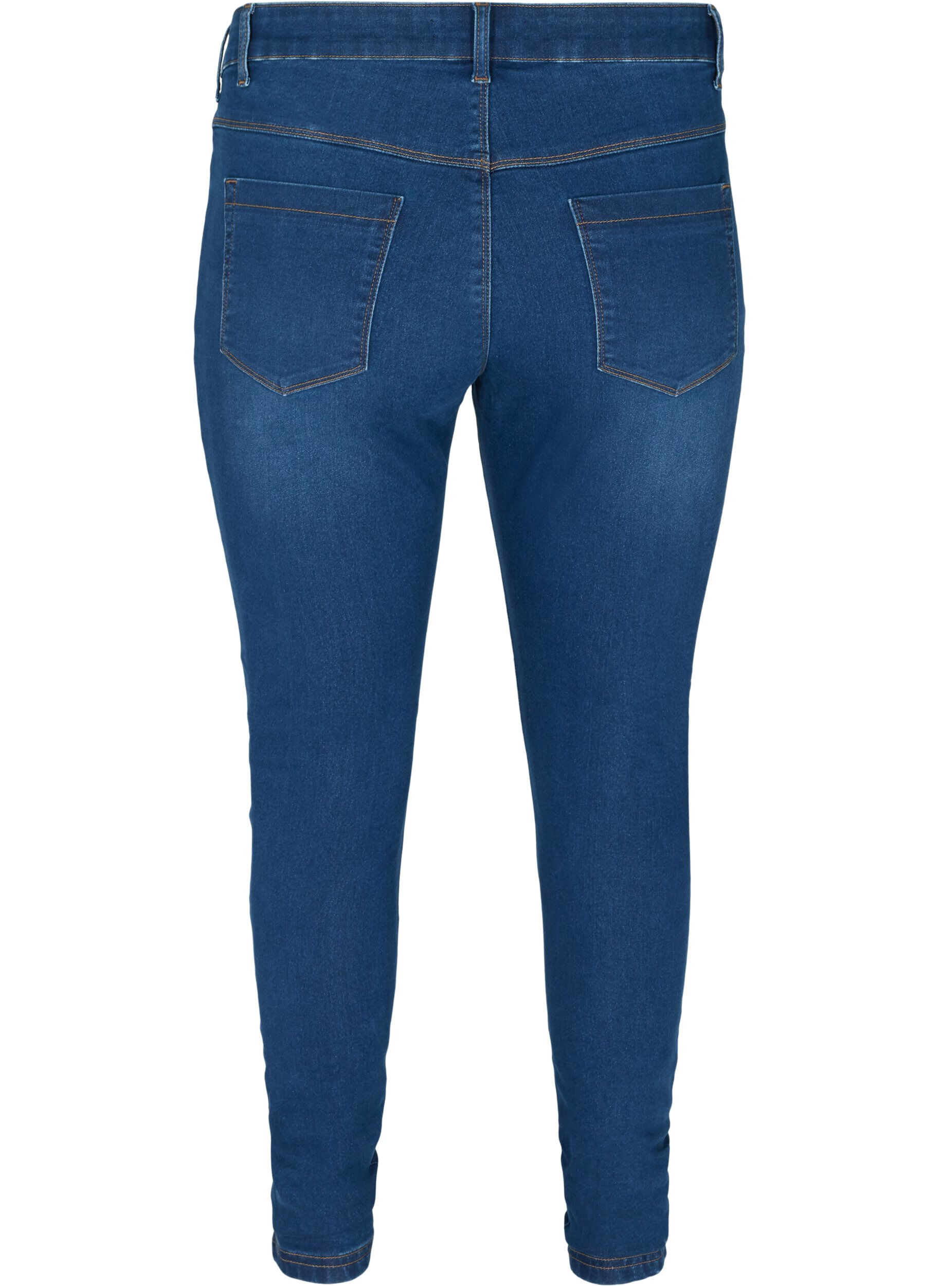 Zizzi Jegginsit puuvillasekoitteesta, Blue denim, Packshot image number 1