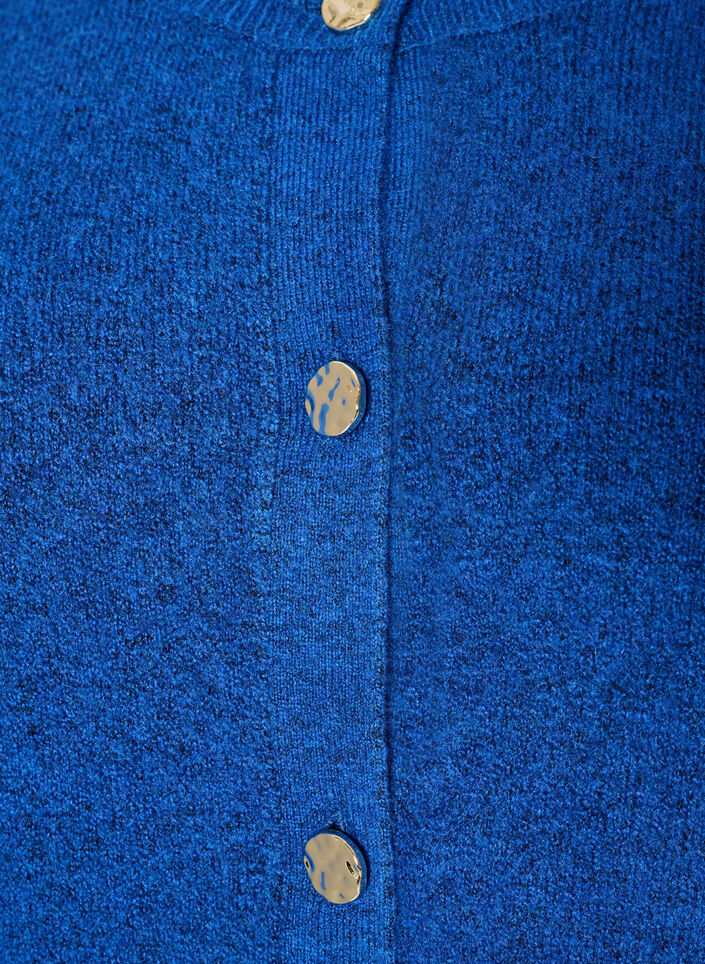 Neuletakki pehme&auml;st&auml; neuleesta kullanv&auml;risill&auml; napeilla, Turkoosi, Packshot image number 2